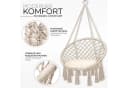 tillvex Hängesessel Beige mit Kissen Indoor Outdoor Bild 1