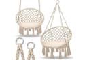 tillvex Hängesessel Beige mit Kissen Indoor Outdoor Bild 2