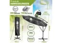 tillvex Sonnenschirm LED Solar 3m Anthrazit Aluminium Bild 1