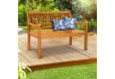 tillvex Gartenbank Massivholz Braun Wetterfest Parkbank Bild 4