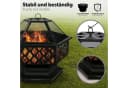 tillvex Feuerschale 4in1 Grill Feuerstelle mit Funkenschutz Schwarz Bild 3