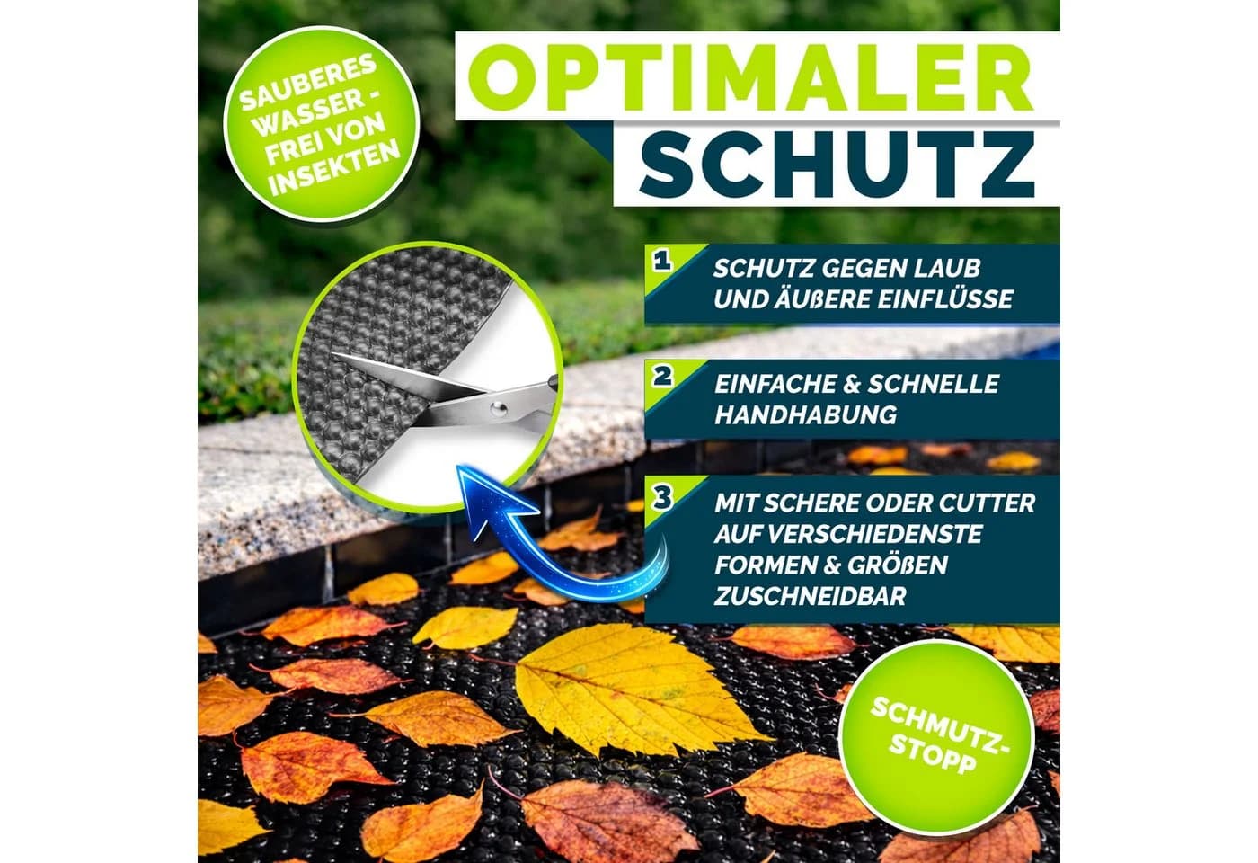 tillvex Pool Solarabdeckplane Schwarz 120 µm Solarfolie zuschneidbar - Bild 5