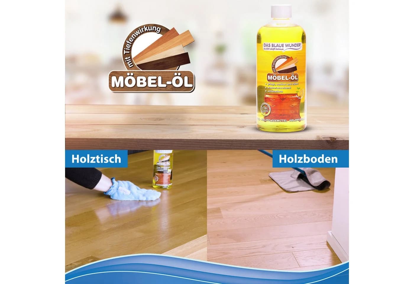 Das Blaue Wunder Möbel-Öl für alle Holzarten Holzpflegeöl - Bild 3