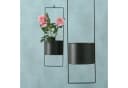 Meinposten Blumenampel 2er Set Hängetopf Metall Schwarz Bild 3