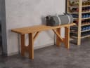 Lenmar Gartenbank Massivholz Kiefernholz TEAK Farbton Bild 3