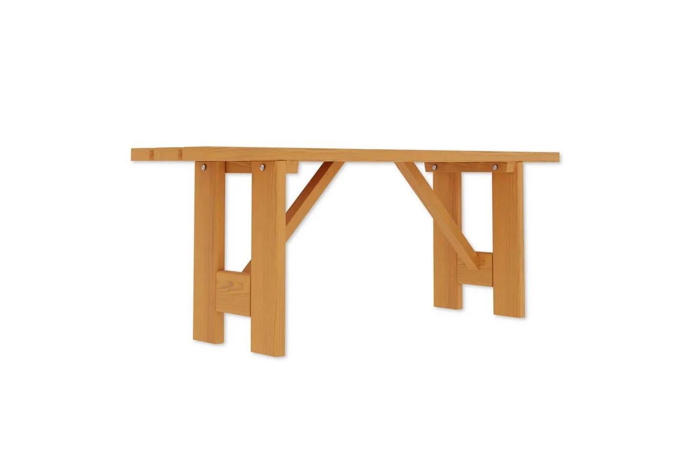 Lenmar Gartenbank Massivholz Kiefernholz TEAK Farbton - Bild 5