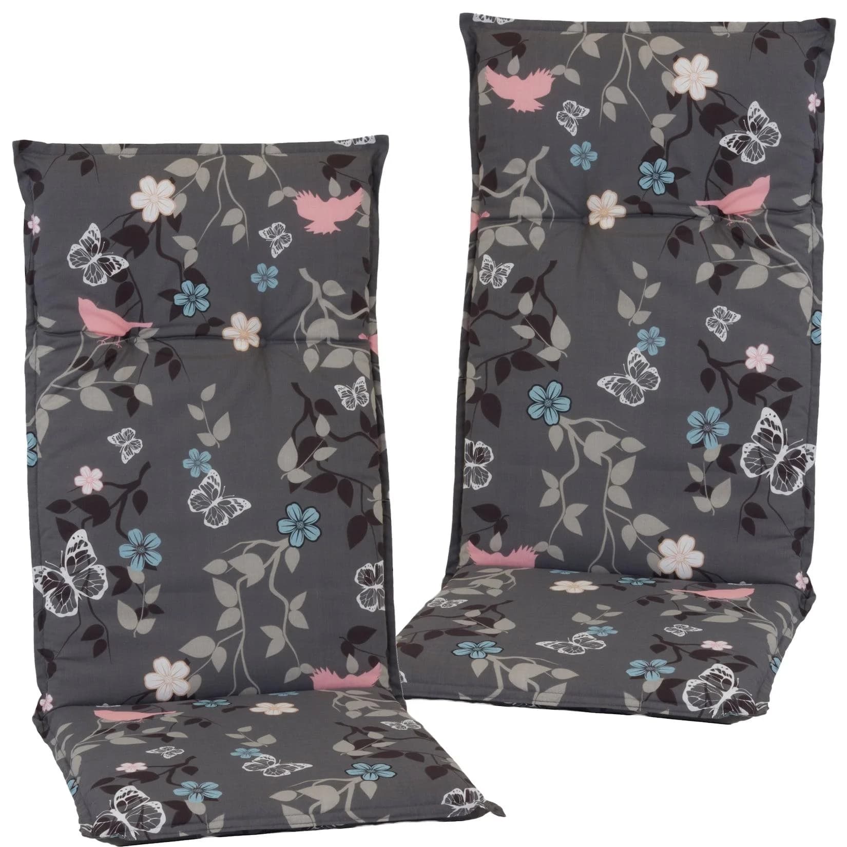NYVI Gartenstuhl-Auflage Barcelona Hochlehner Vintage Flower 2er Set