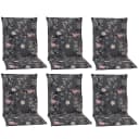 NYVI Sitzauflage Niedriglehner 6er Set Barcelona Blumen Floral Bild 1