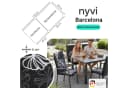 NYVI Barcelona Hochlehnerauflage 6er Set Schwarz Floral UV-fest Bild 1