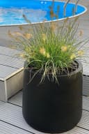 VIVANNO Blumentopf VEKRA Schwarz Matt Fiberglas Bild 1