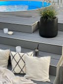 VIVANNO Blumentopf VEKRA Schwarz Matt Fiberglas Bild 3