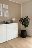VIVANNO Blumentopf VEKRA Schwarz Matt Fiberglas Bild 5