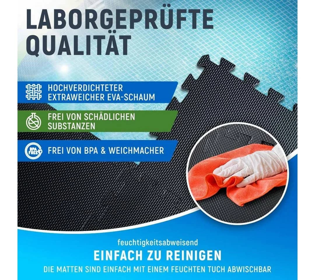 NEOLYMP Whirlpoolmatte EVA Schwarz 8er Set Bodenschutz - Bild 4