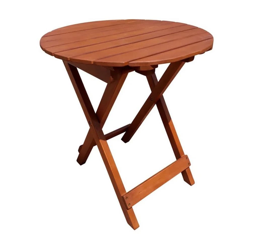 Spetebo Klapptisch Eukalyptus Gartentisch rund