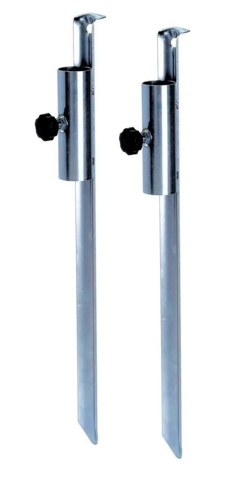 Spetebo Sonnenschirmhalter Metall 2er Set mit Erdspieß