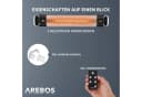 Arebos Heizstrahler 2000W mit Fernbedienung, 2 Leistungsstufen, 9 Heizstufen, IP65 Bild 5