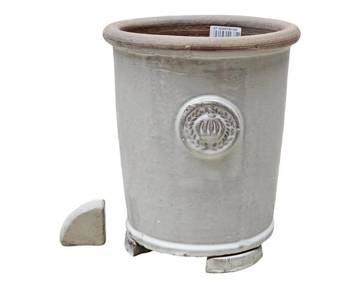 Teramico Blumentopfuntersetzer Grau-Weiß Keramik 4er Set - Bild 3