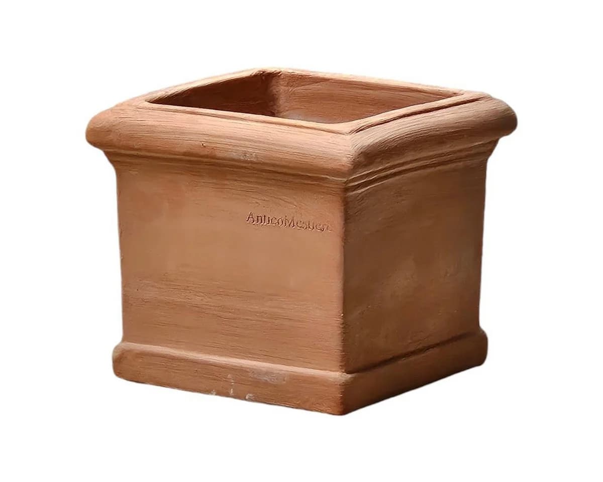 Teramico Pflanzkübel Terrakotta Modell "Cubo Liscio" 25cm frostfest - Bild 2