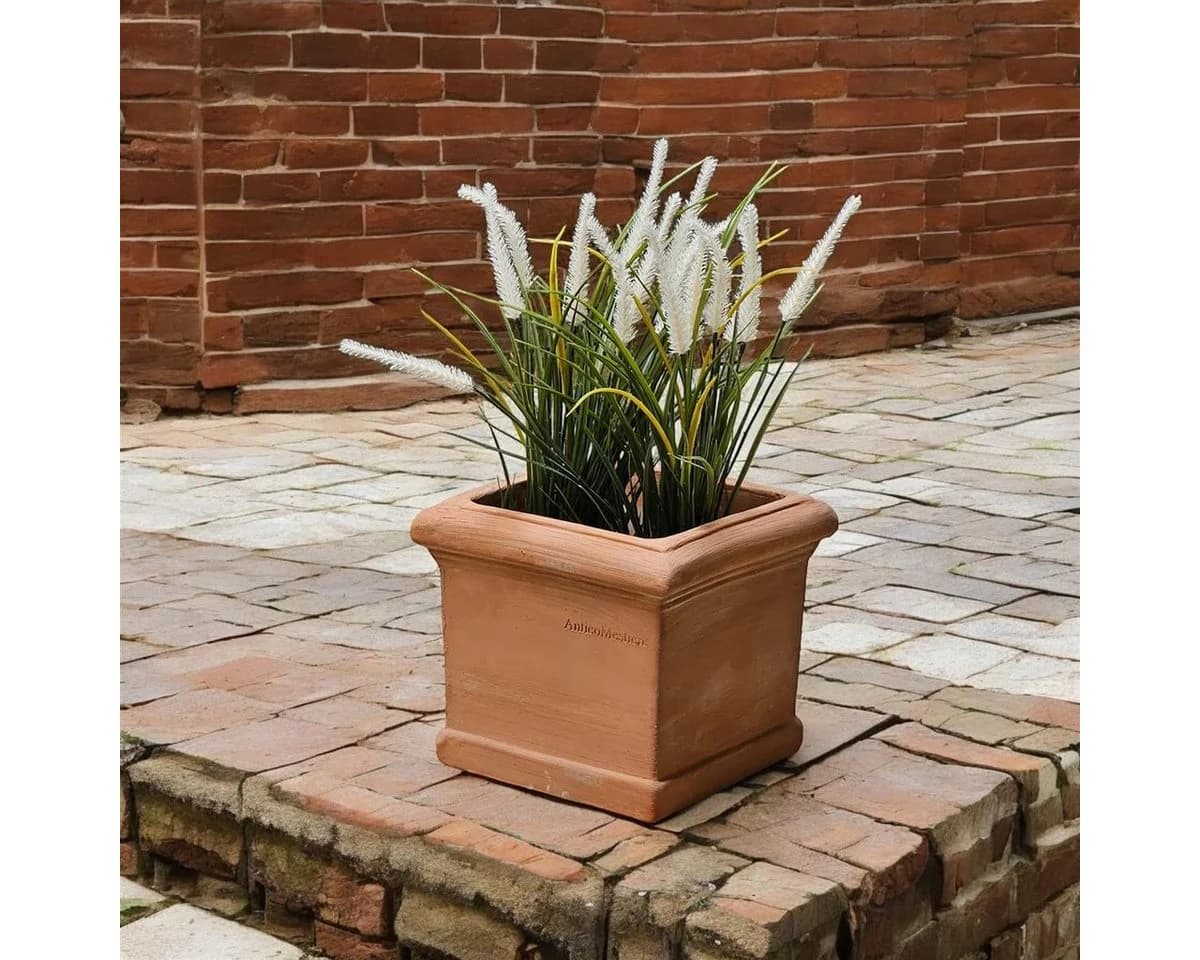 Teramico Pflanzkübel Terrakotta Modell "Cubo Liscio" 25cm frostfest - Bild 3