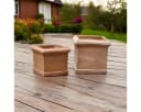 Teramico Pflanzkübel Terrakotta Modell "Cubo Liscio" 25cm frostfest Bild 5