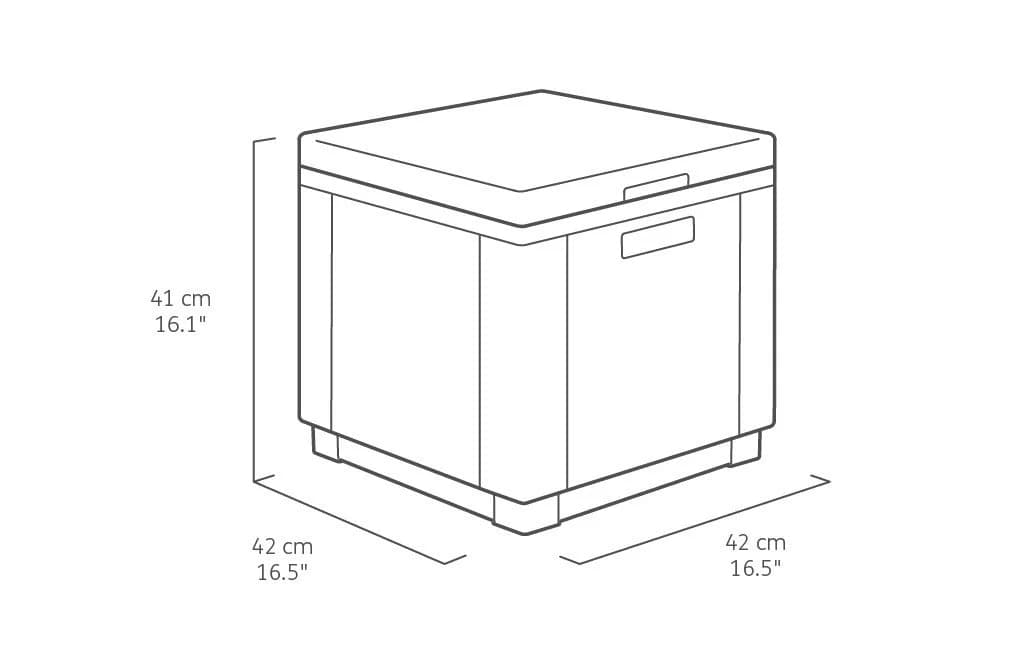 Keter Ice Cube Gartentisch Kühlbox 42x42x41 cm Graphit - Bild 3