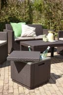 Keter Ice Cube Kühlbox Gartentisch Braun 42x42x41 cm Bild 1