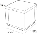 Keter Ice Cube Kühlbox Gartentisch Braun 42x42x41 cm Bild 3