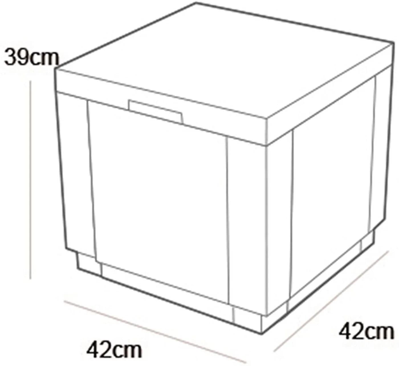 Keter Ice Cube Kühlbox Gartentisch Braun 42x42x41 cm - Bild 3