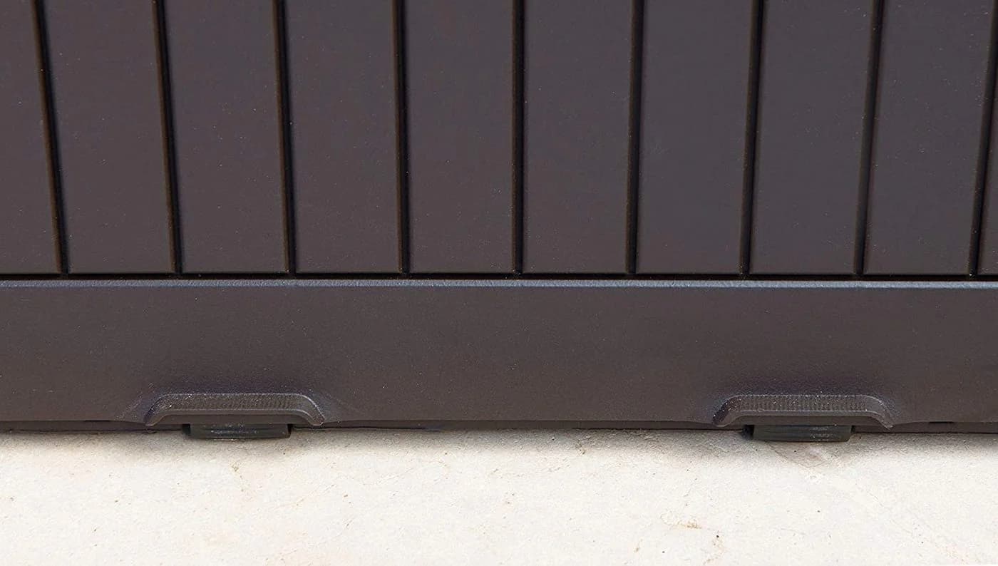 Keter Gartenbox Comfy 270L Braun Anthrazit Kunststoffbox mit Rollen