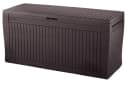 Keter Gartenbox Comfy 270L Braun Anthrazit Kunststoffbox mit Rollen Bild 2