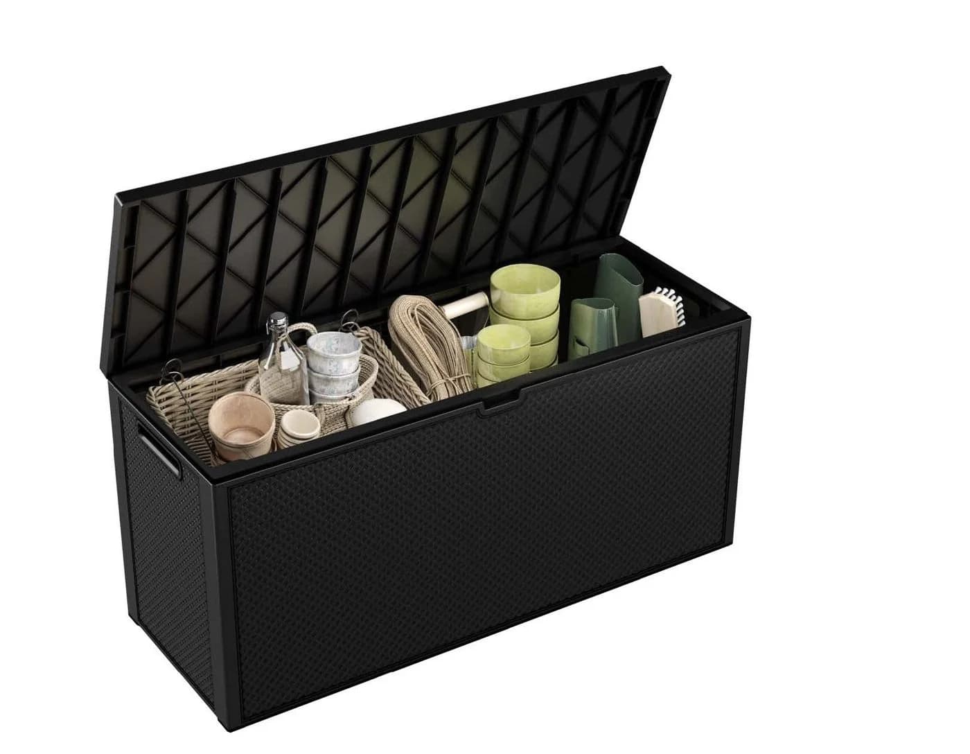 Keter Gartenbox EMILY 270 Liter Graphit mit Griffen & Rollen - Bild 4