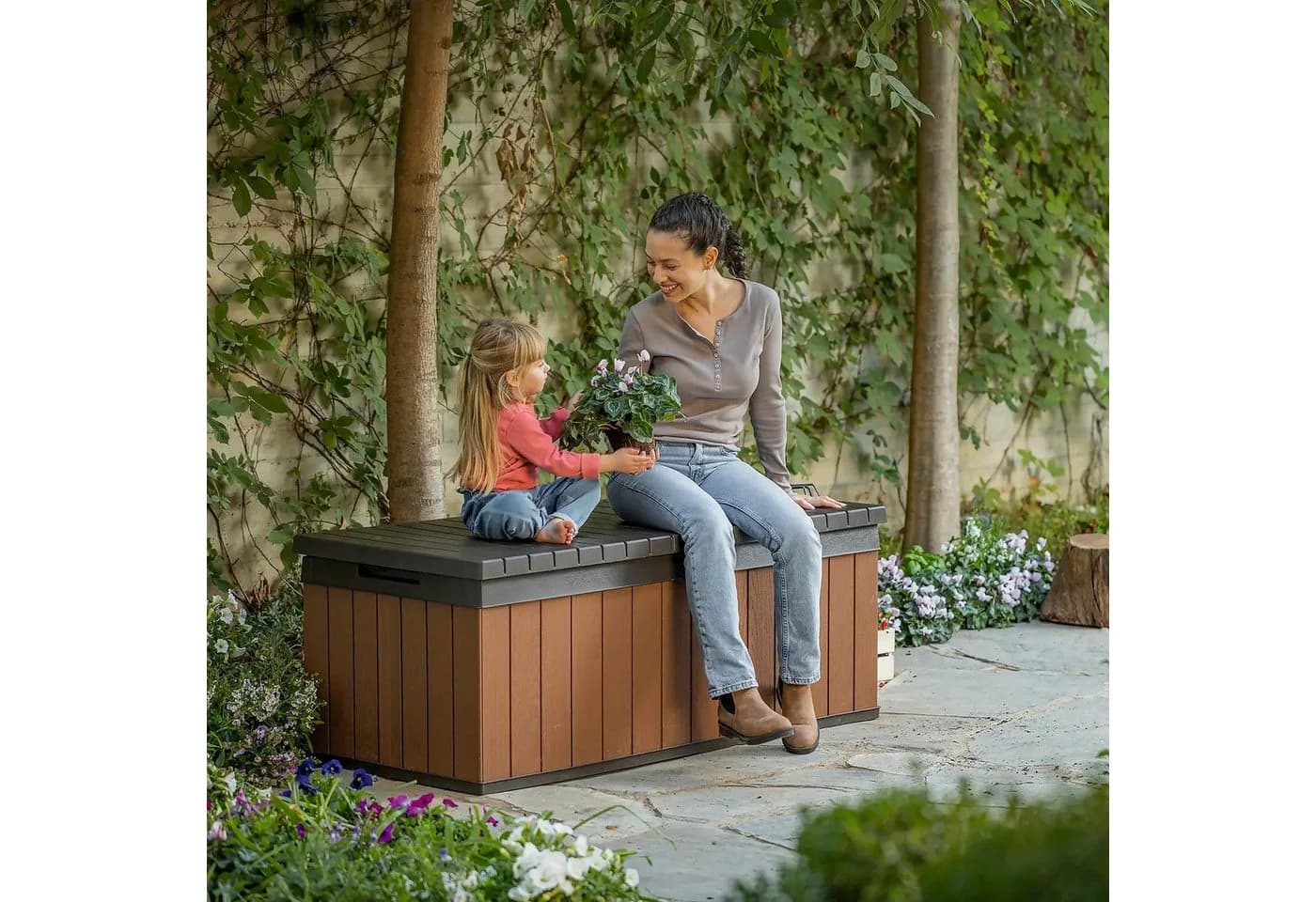 Keter Gartenbox DARWIN Braun 380 L witterungsbeständig - Bild 3