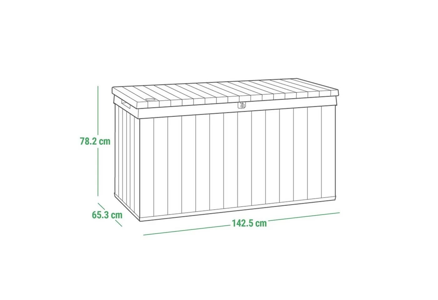 Keter Gartenbox DARWIN Anthrazit 570 L witterungsbeständig - Bild 5