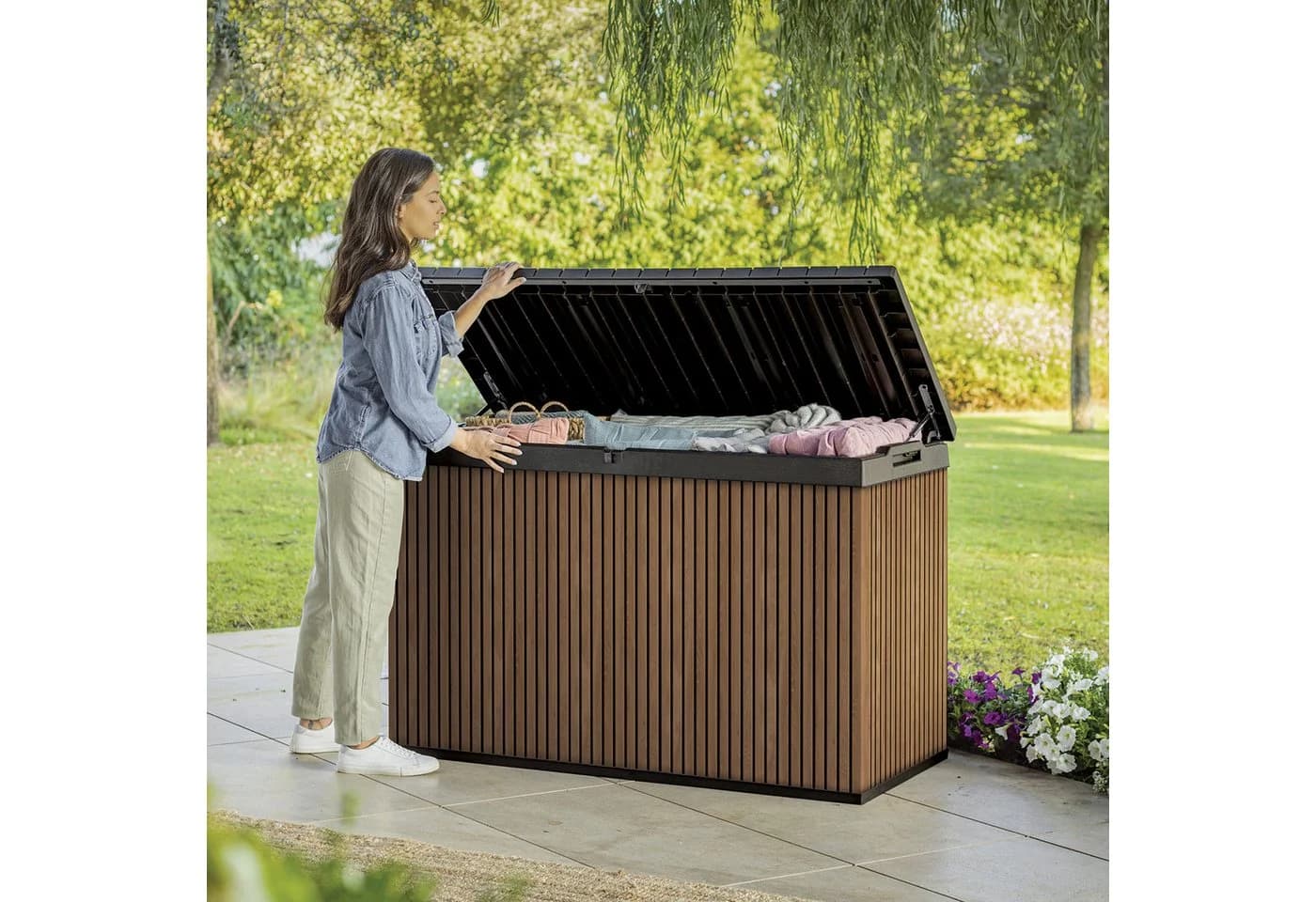 Keter Gartenbox Darwin 667 Liter Braun Aufbewahrungsbox - Bild 5