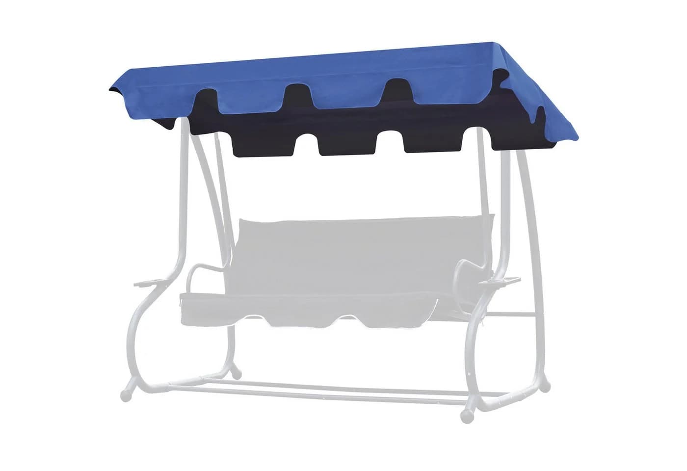 bonsport Hollywoodschaukel-Ersatzdach Blau Polyester PVC - Bild 2