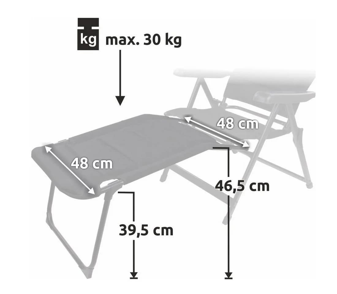 yourGEAR Footrest Sovana 3D Beinauflage - Aluminium & 3D Mesh