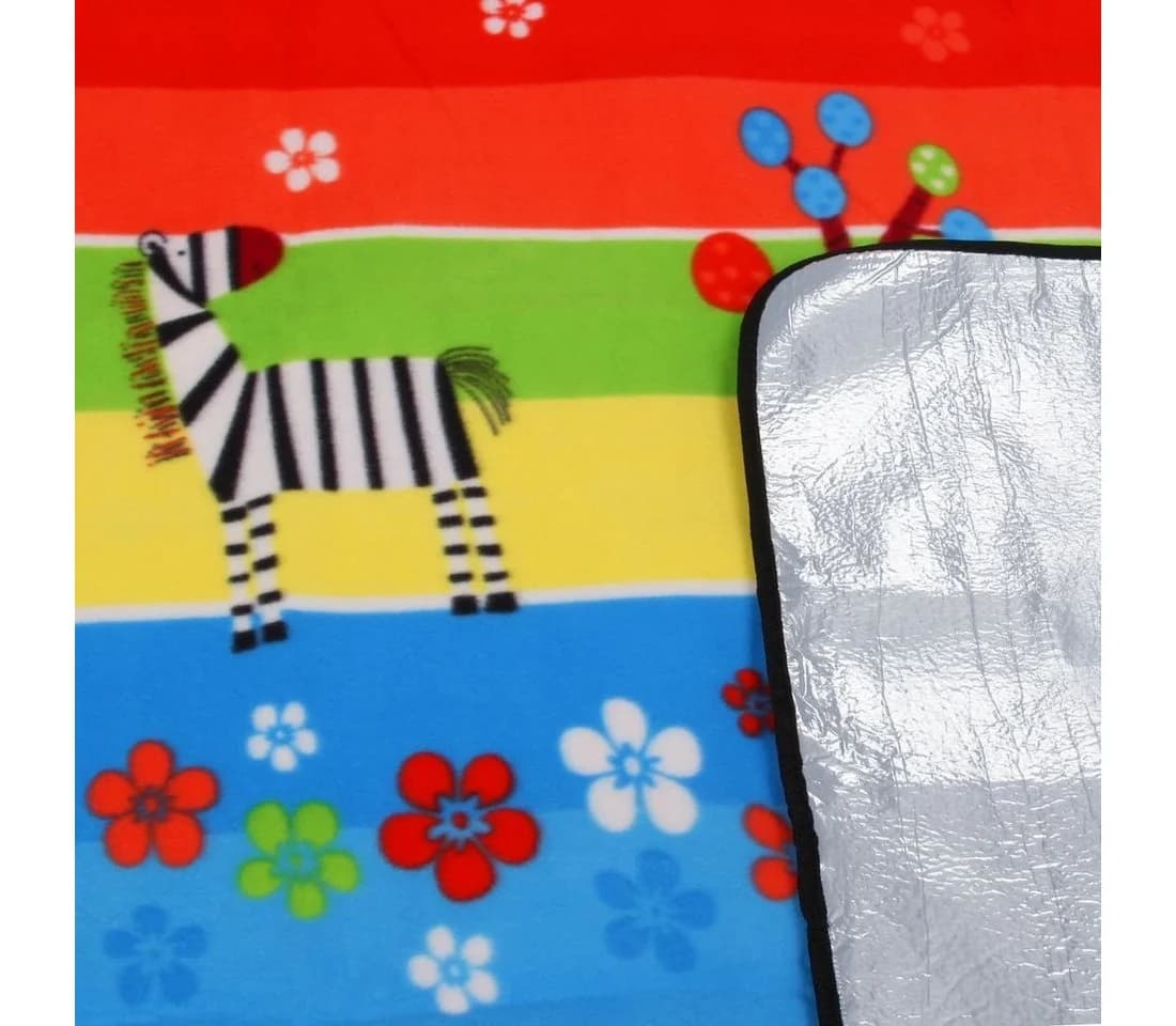 yourGEAR Kids XL Picknickdecke 200x200 Camping Fleece Decke wasserdichte & isolierte Stranddecke - Bild 5