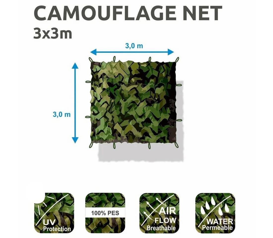 yourGEAR Tarnnetz Camouflage 3 x 3 Meter