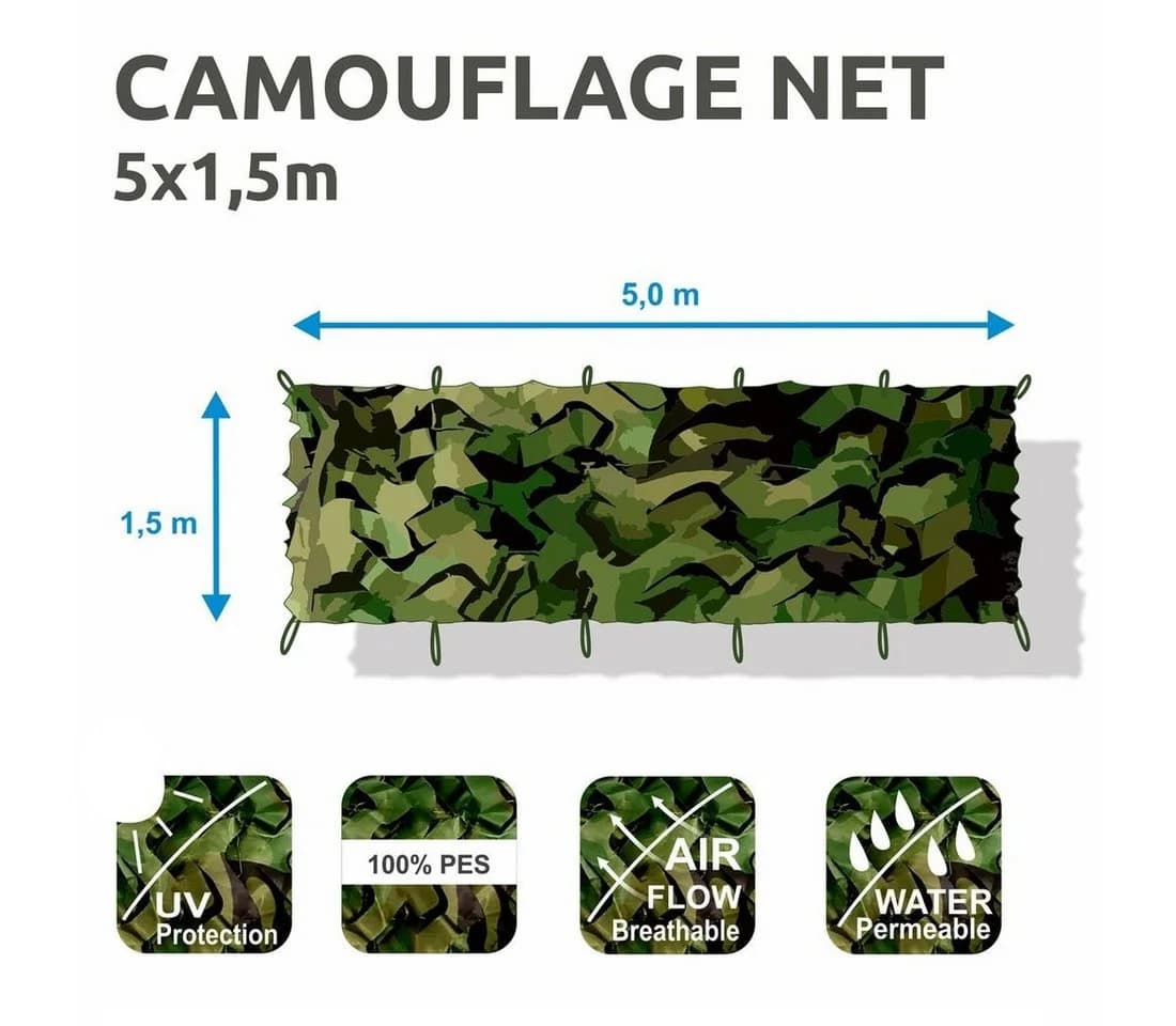 yourGEAR Tarnnetz Camouflage 1,5 x 5 m