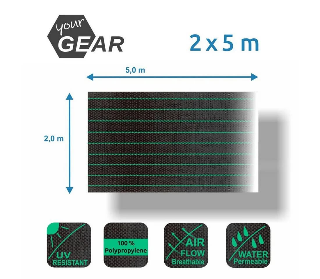 yourGEAR Unkrautvlies 10 m² UV-beständig atmungsaktiv
