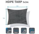 yourGEAR Sonnensegel 3x3m Grau HDPE UV-Schutz Bild 1