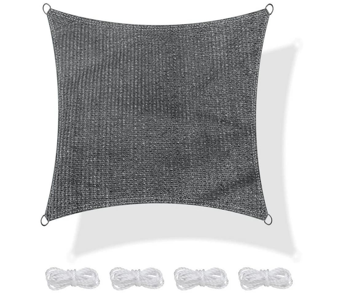 yourGEAR Sonnensegel 3x3m Grau HDPE UV-Schutz - Bild 2