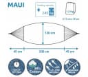 yourGEAR Hängematte Maui Aqua Blau/Beige 240 kg Baumwolle Bild 1