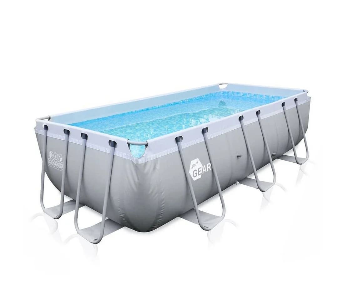 yourGEAR Stahlrahmenpool Rechteck 4x2m Gartenpool mit Sicherheitsabdeckung - Bild 2