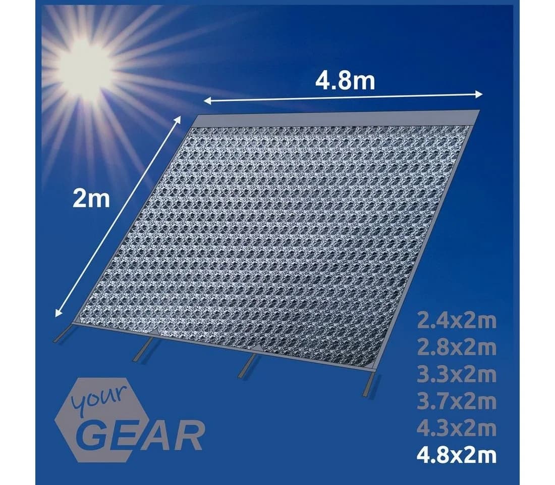 yourGEAR Capri Sun Blocker Vorderwand grau für Markise