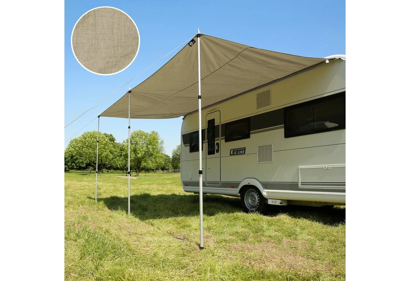 yourGEAR Caravan Tarp TC Sonnensegel Beige/Grau für Wohnwagen - Bild 2