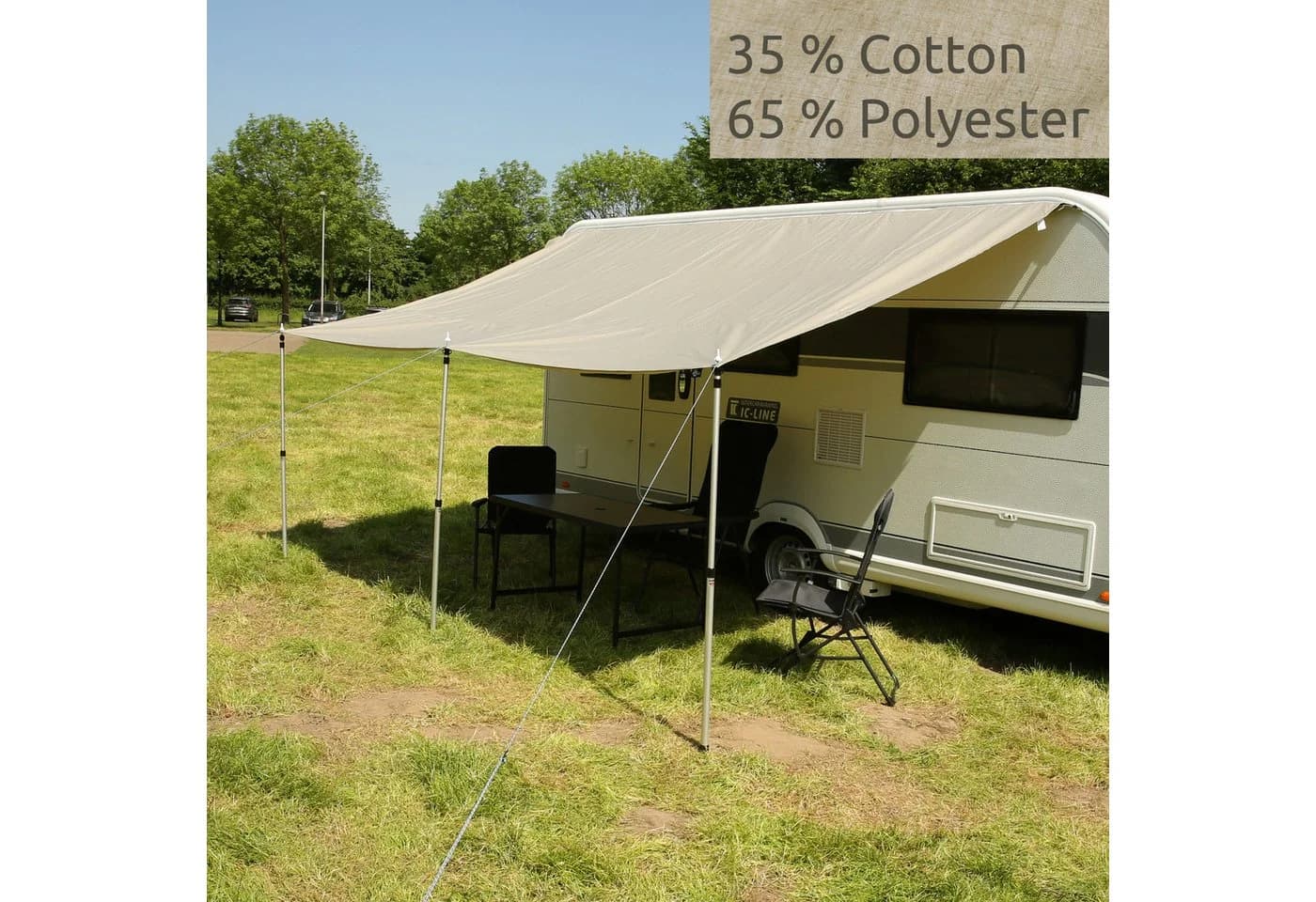yourGEAR Caravan Tarp TC Sonnensegel Beige/Grau für Wohnwagen - Bild 3