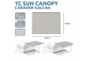 yourGEAR Sonnensegel 260x240 cm Beige mit Aluminiumstangen Bild 1