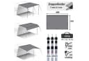 yourGEAR Sonnensegel 260x240 cm Beige mit Aluminiumstangen Bild 4