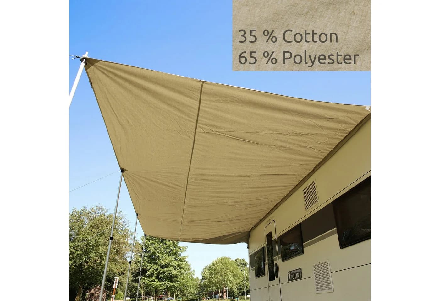 yourGEAR Sonnensegel Caravan Tarp 500x240 Beige Aluminium - Bild 3